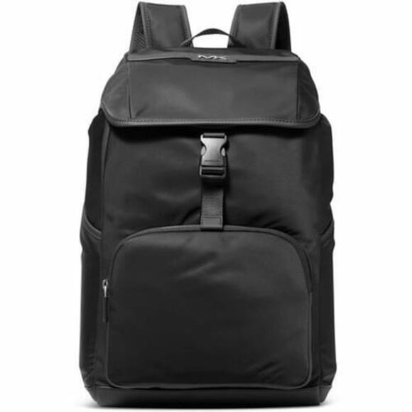Michael Kors Mens Malone Faux Leather Trim Sport Flap Backpack EK27 - Picture 1 of 2